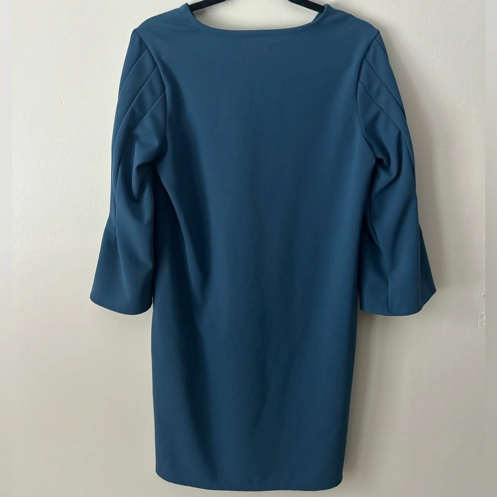 Banana Republic Teal Long Sleeve Dress - Picture 2 of 5